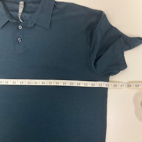 Vuori Teal Blue Strato Tech Men's XXL Performance Stretch Classic Golf Polo - Picture 8 of 10